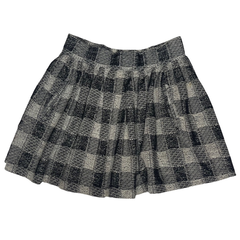 FP Holly Go Lightly Black and Cream plaid flouncy mini Skirt - Picture 8 of 15